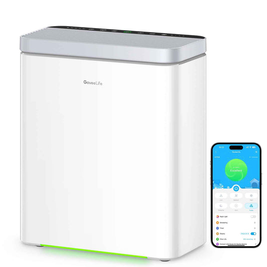 GoveeLife Smart Air Purifier for Home Large Room, Covers up to 1046 ft², PM2.5 Monitor, HEPA Sleep Mode, 3-in-1 Filter Air Purifier with App and Alexa Control for Pet Hair, Odors, Pollen and Smoke 🍁 All In One Marketplace Canada