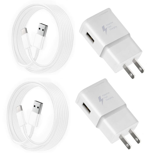 Fast Charging Charger for Samsung Phone, (2 Pack) Powersky Adaptive USB Charger with USB Type C Cable for Galaxy S21, S20, S10, S9, S8, Note10, 9, 8, 7 and A Series, Tablet Charger Chargeur USB C 🍁 All In One Marketplace Canada