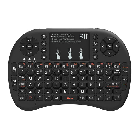Rii i8+ Mini Wireless Keyboard,Bluetooth Keyboard with Touchpad,Handheld Remote,LED Backlit Compatible with Android TV Box, Android Smart TV,HTPC,Raspberry Pi, Win 7 8 10,Mac OS 🍁 All In One Marketplace Canada