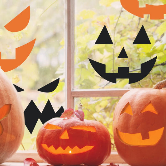 RoomMates Halloween Pumpkin Faces Glow In The Dark Peel and Stick Wall Decals