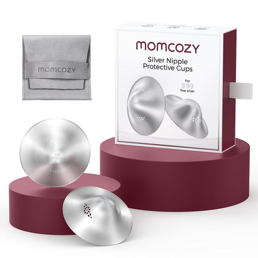 Momcozy 999 Silver Nursing Cups Original Perforated Breathable Design, 999 Silver Nipple Cover for Breastfeeding Essential,Nipple Shield for Nursing Newborn, Metal Nipple Shields, Regular Size 🍁 All In One Marketplace Canada