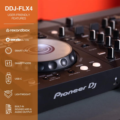 Pioneer DJ DDJ-FLX4 2-Channel DJ Controller, 16 Pads, Graphite 🍁 All In One Marketplace Canada
