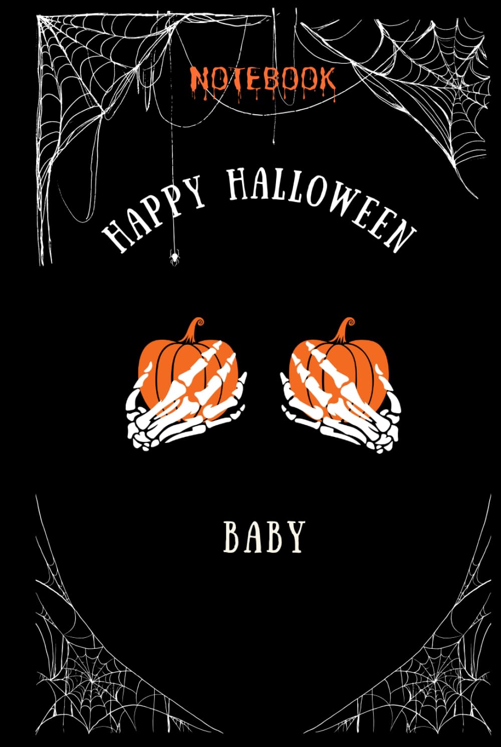 Notebook: A cool journal for teenagers, students, children, adults by Pumpkin Men; a perfect gift idea, 120 lined pages decorated with a small drawing of a pumpkin, for autumn and Halloween lovers.