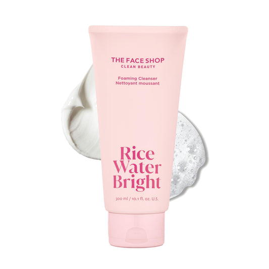 The Face Shop Rice Water Bright Foaming Facial Cleanser with Ceramide, Gentle Face Wash for Hydrating & Moisturizing, Vegan Face Cleanser, Makeup Remover, Korean Skin Care for All Skin Types, 300ml 🍁 All In One Marketplace Canada