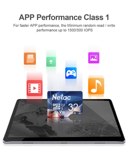 Netac 32GB Micro SD Card Micro Mini SD Card SDHC UHS-I Memory Card, High Speed TF Card up to 90MB/s - Full HD Video Recording U1, Class10, V10, A1 🍁 All In One Marketplace Canada