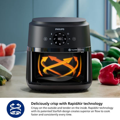 Philips Air Fryer 2000 Series - 13-in-1 functions, 6.2L, Compact Design with Cooking Window, Black, (NA231/00) 🍁 All In One Marketplace Canada