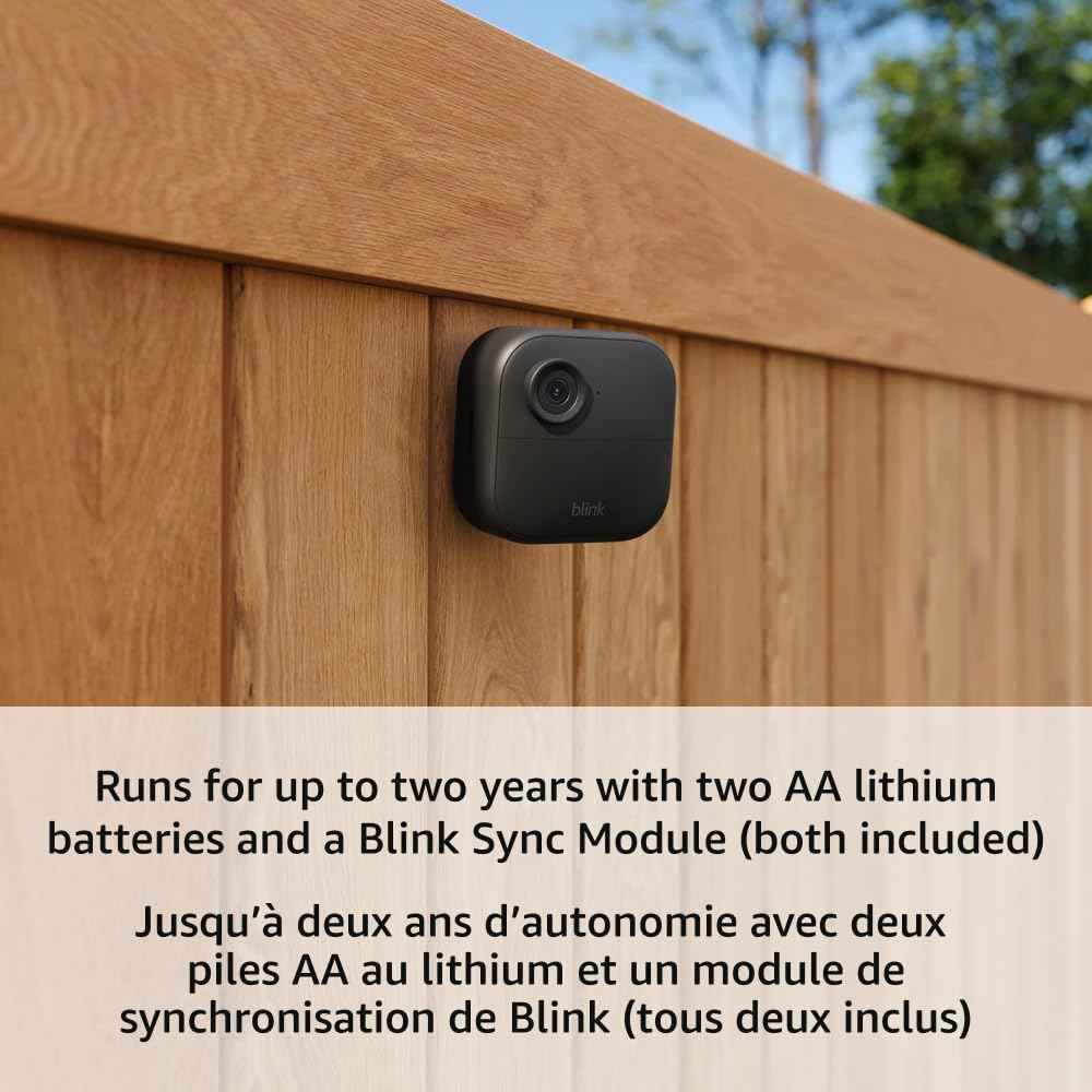 Blink Outdoor 4 – Wireless smart security camera, two-year battery life, 1080p HD day and infrared night live view, two-way talk. Sync Module Core included – 1 camera system 🍁 All In One Marketplace Canada