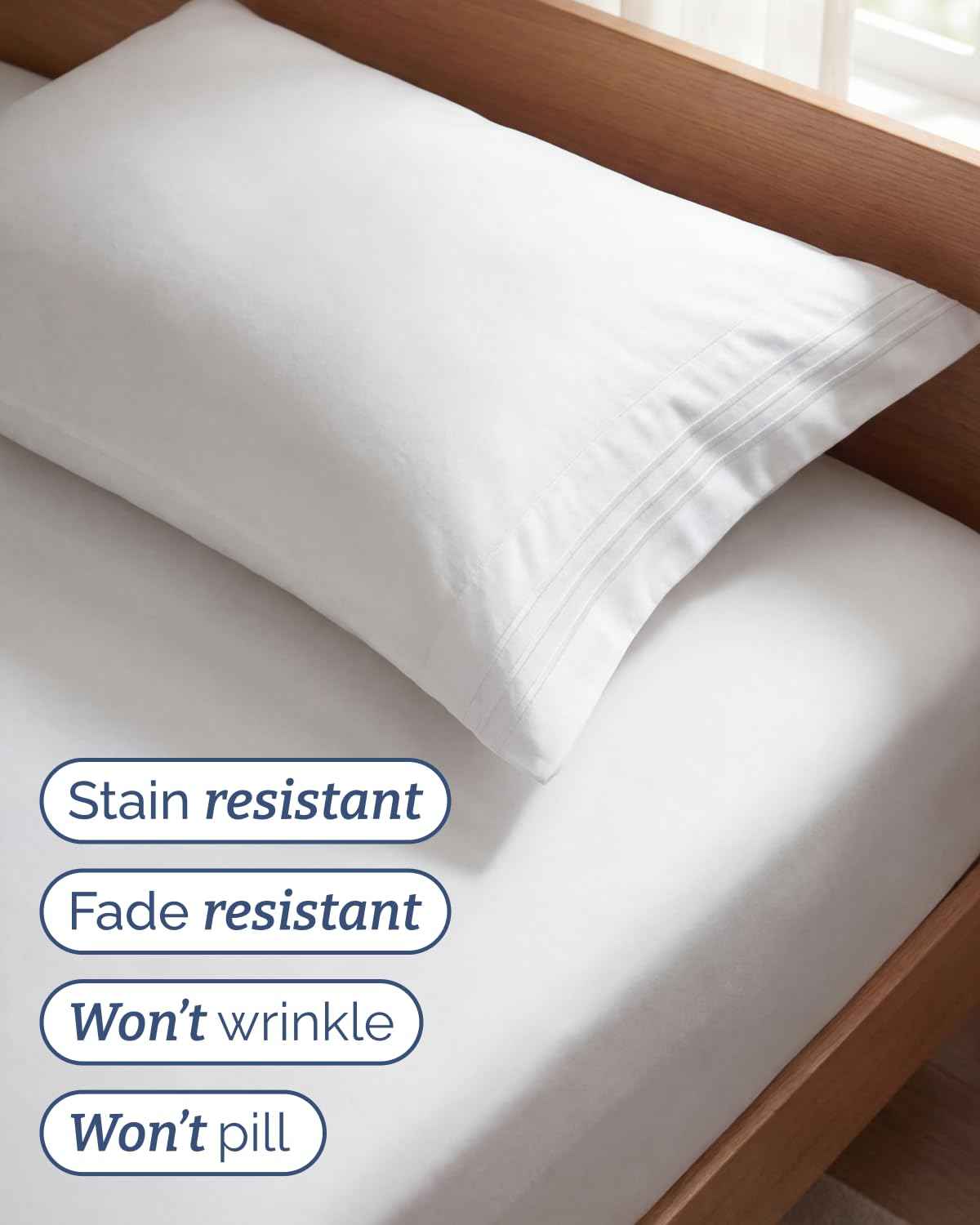 Twin Size Sheet Set - 3 Piece Set - Hotel Luxury Bed Sheets - Extra Soft - Deep Pockets - Easy Fit - Breathable & Cooling Sheets - Wrinkle Free - Comfy - White Bed Sheets – Twins Sheets - 3 PC 🍁 All In One Marketplace Canada