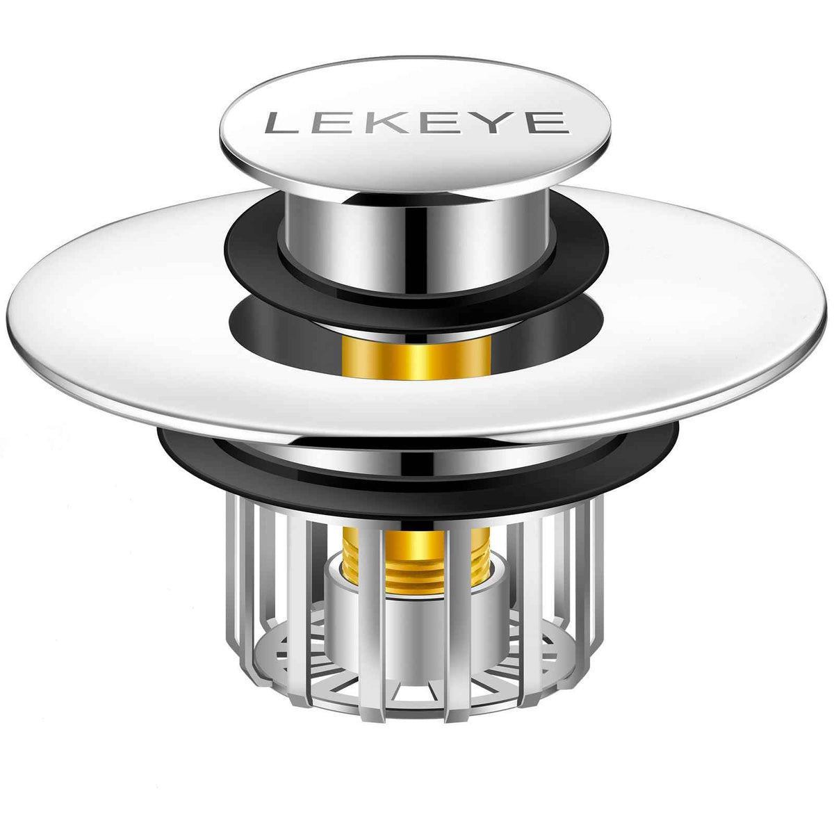 LEKEYE Tub Stopper | Shower Drain Hair Catcher | Pop-up Drain Stopper with Strainer | Bathroom Bathtub Plug | Drain Protector for 1-1/2 to 1-3/4" Bath Drain Hole 🍁 All In One Marketplace Canada