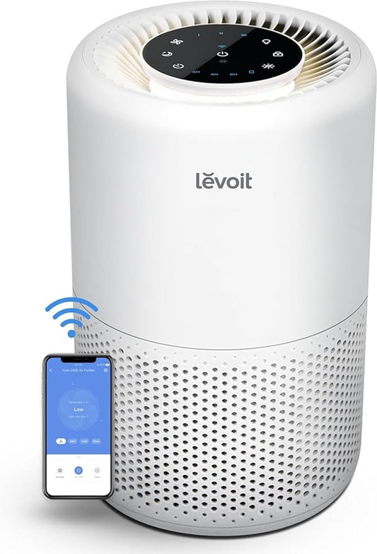 Levoit Air Purifiers for Bedroom Home, Smart & Voice Control, AHAM VERIFIED, 3-in-1 Air Filter for Allergens, Pollen, Dust, Odor, Smoke, Quiet Sleep Mode and Timer, Core 200S-P 🍁 All In One Marketplace Canada