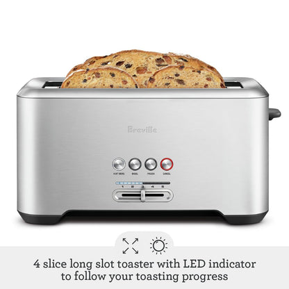 Breville A Bit More 4 Slice Toaster, silver - BTA730XL, 16.1 x 8.1 x 7.6 inches 🍁 All In One Marketplace Canada
