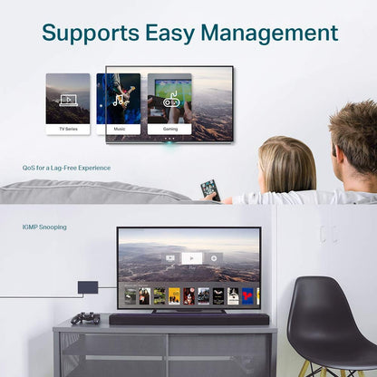 TP-Link 8 Port Gigabit Easy Smart Switch (TL-SG108E) – Managed, Plug & Play, Metal Housing, QoS, VLAN, IGMP, LAG, Desktop/Wall Mount, Limited Lifetime Protection 🍁 All In One Marketplace Canada