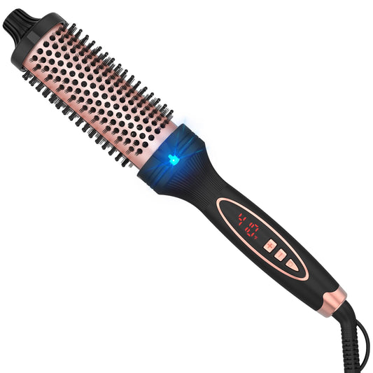 PHOEBE New Upgrade 1.5 Inch Thermal Brush Create Loose & Volume Curls Digital Display 9 Heat Settings Tourmaline Ionic Hair Curler 1 1/2 Inch Curling Iron Brush Dual Voltage for Traveling 🍁 All In One Marketplace Canada