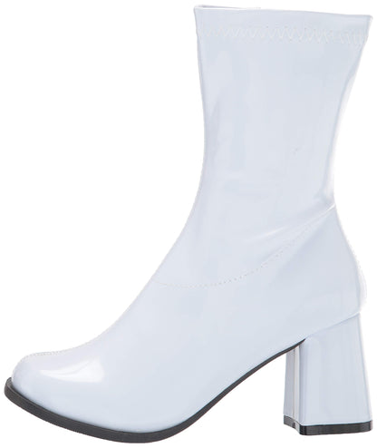 Ellie Shoes Women's Halloween Fashion Boot, White/Patent Shiny, 12