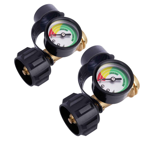Rushare 2 Pack Upgraded Propane Tank Gauge for 5-40 lb Propane Tank, Propane Level Indicator, Perfect for Propane Heater, Fire Pit, Gas Grill and More, QCC1/Type 1 Connection 🍁 All In One Marketplace Canada