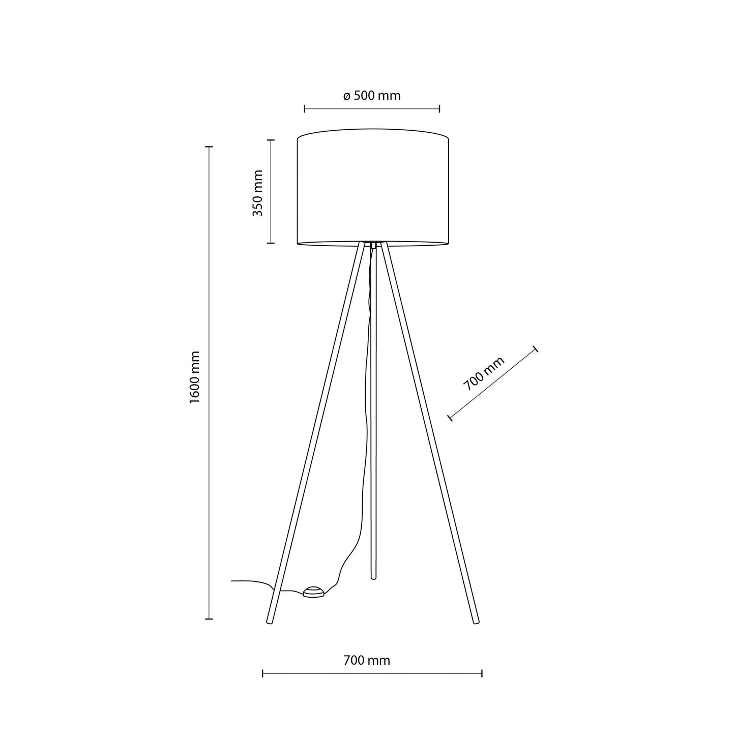 UMBERTO Black Modern  Floor Lamp  (Clearance) - AURABAGS SHOP