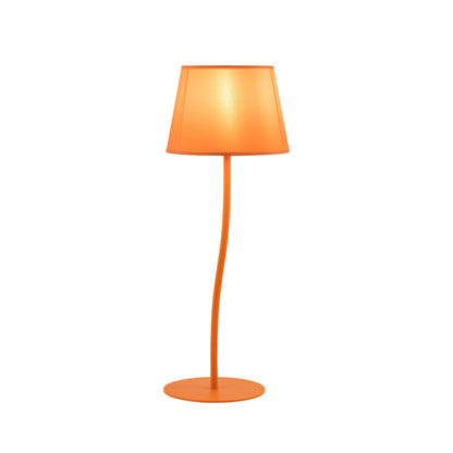 NICOLA Orange Mid-Century Modern Nachtlampe für Schlafzimmer, Wohnzimmer & Büro – Retro Akzentbeleuchtung