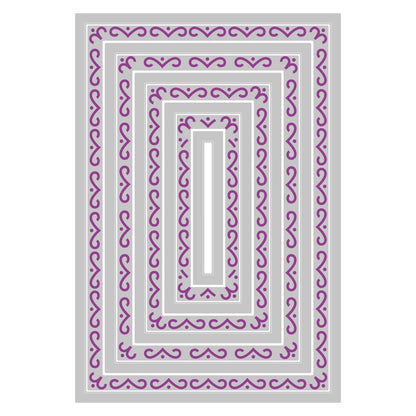 Sizzix Framelits Die Set 9PK Fanciful Framelits Renee Deco Rectangles by Stacey