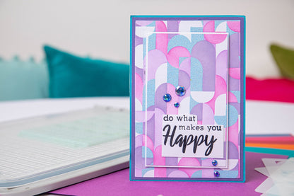 Sizzix A6 Layered Stencils 4PK Cosmopolitan, Around the Block by Stacey Park
