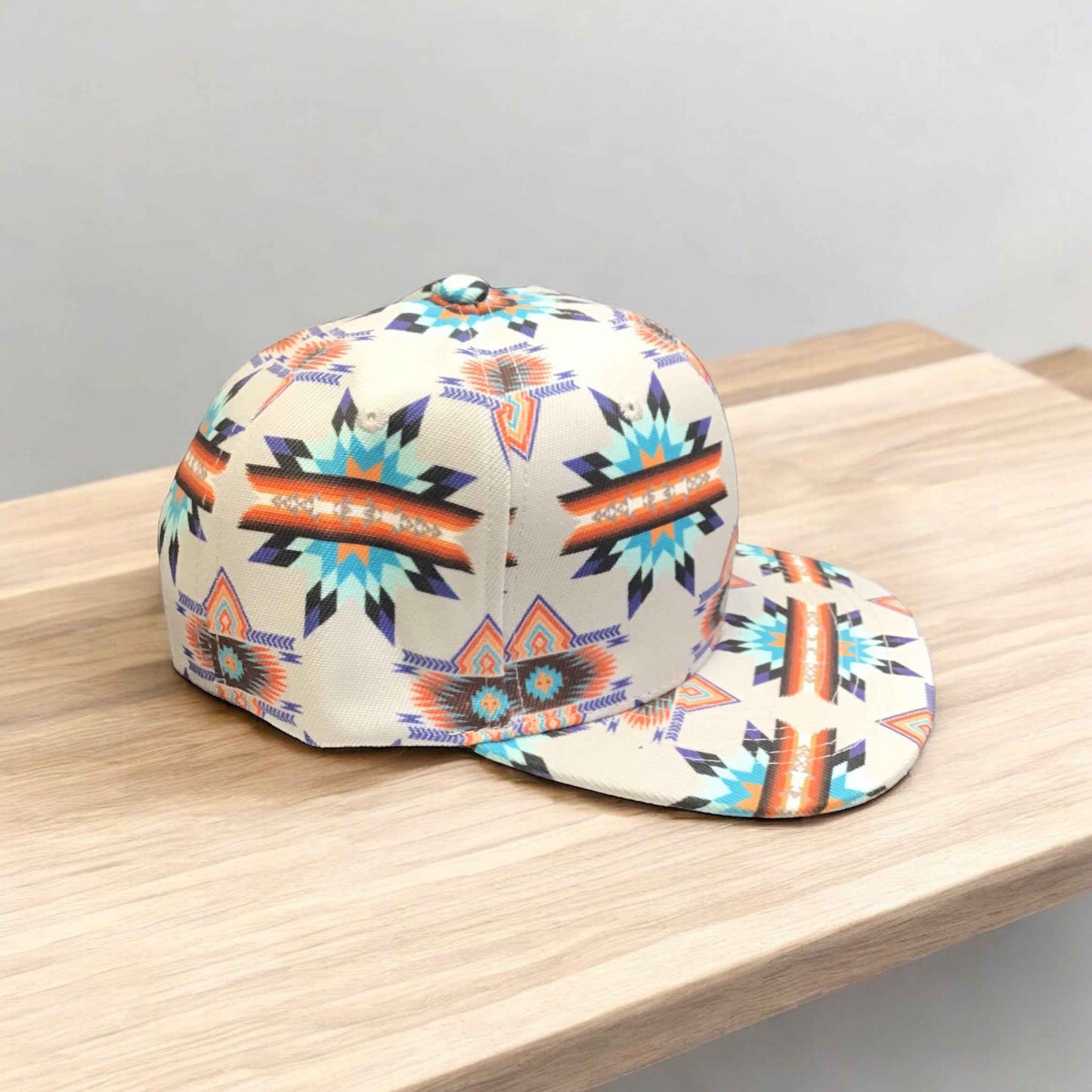 Beige Star Design Native Cap
