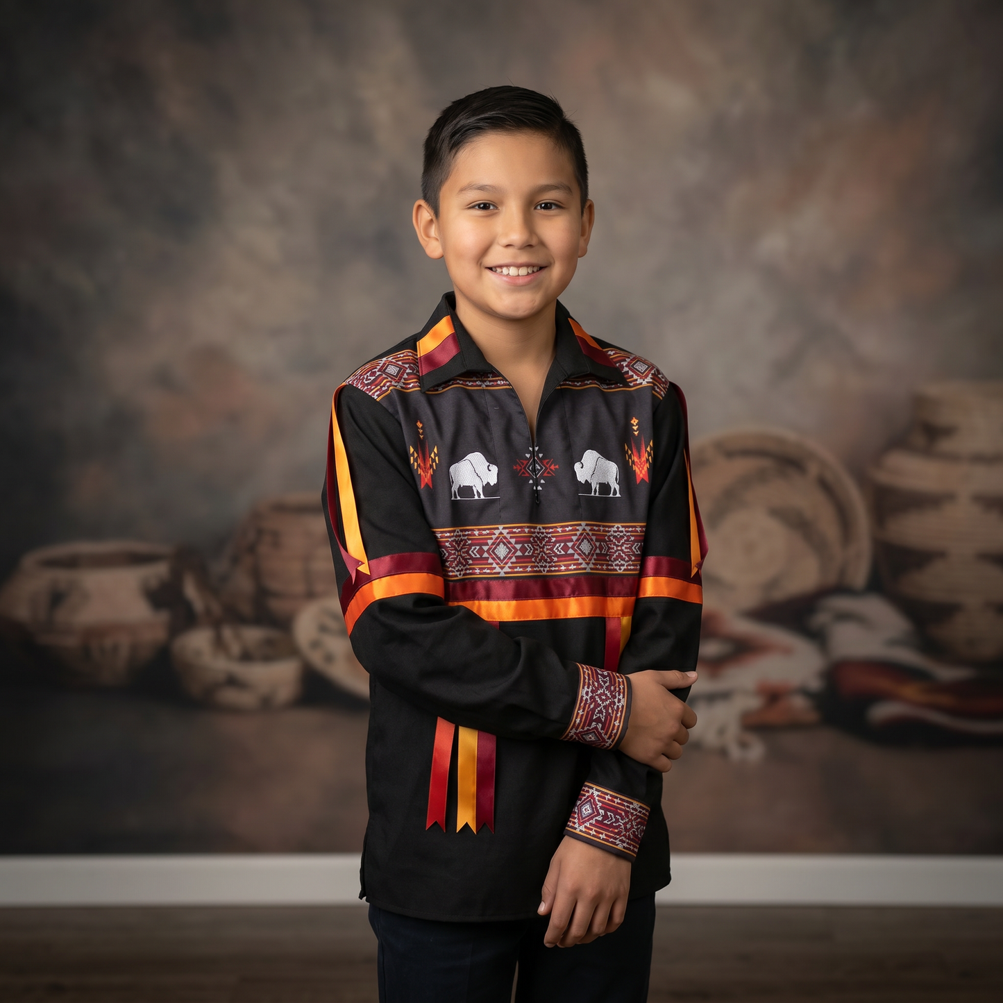 Black Buffalo Youth Ribbon shirt