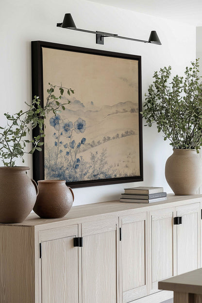 FLORAL HILLS, Oeuvre sur toile étirée