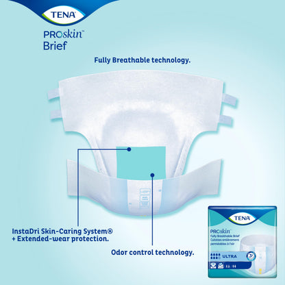 TENA Adult Incontinence, Discrete Disposable, Briefs, Comfortable Fit, Ultra Absorbency, Unisex, Large (L), 40 Count 🍁 All In One Marketplace Canada