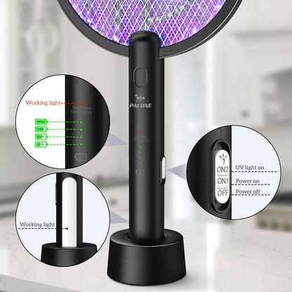 PALONE Bug Zapper Racket, Electric Bug Zapper, 4000V Electric Swatter 3 Layers Lamp, Indoor Zapper Without Waving Hands for Kitchen, Home, Garden and Outdoors(Black) 🍁 All In One Marketplace Canada