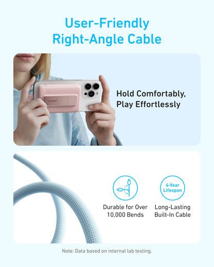 Anker Zolo Magnetic Power Bank, 10,000mAh Wireless Portable Charger with 30W Max Fast Charging, Battery Pack with Built-in USB-C Cable and Adjustable Stand, for iPhone 16/15 Series, AirPods, and More 🍁 All In One Marketplace Canada