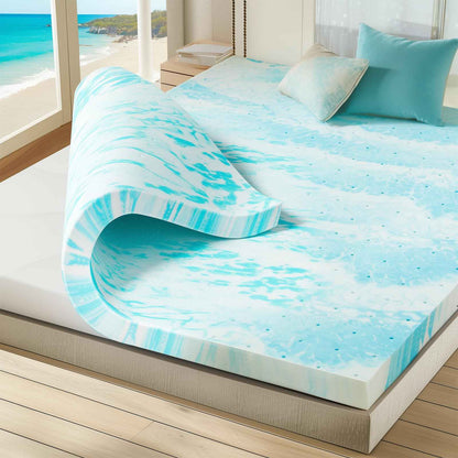 Sweetcrispy 3 Inch Twin Memory Foam Mattress Topper, Blue 🍁 All In One Marketplace Canada