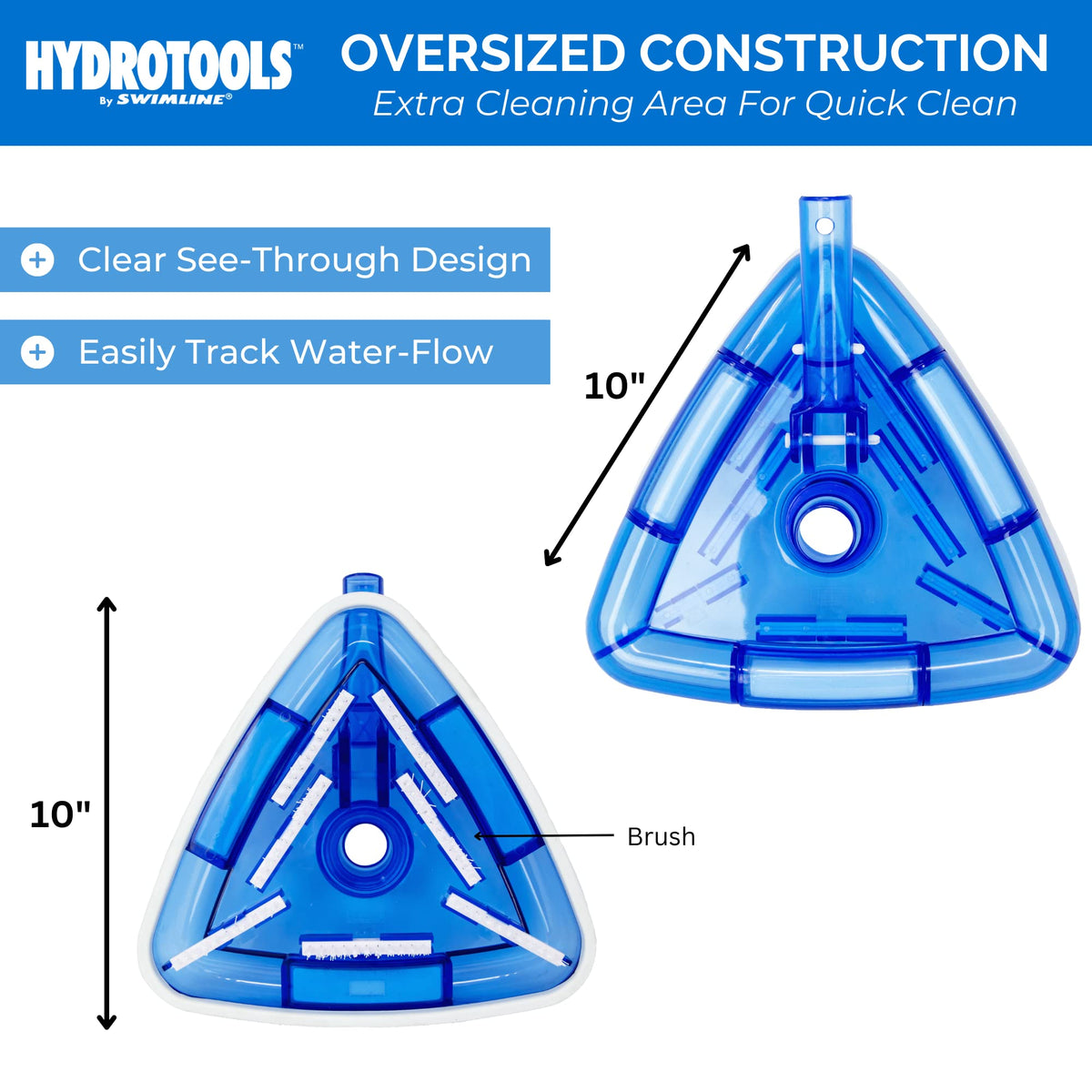 Solstice by International Leisure Products Swimline Hydro Tools 8145 Clear Weighted Triangle Pool Vacuum Head 🍁 All In One Marketplace Canada