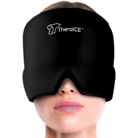TheraICE Migraine Relief Cap | Soothing Headache Hat Ice Pack Mask | Face Cold Compress Cooling Gel Head Wrap Products for her Sinus Tension Stress Hangover & Puffy Eyes | Great Birthday Gift for Mom 🍁 All In One Marketplace Canada