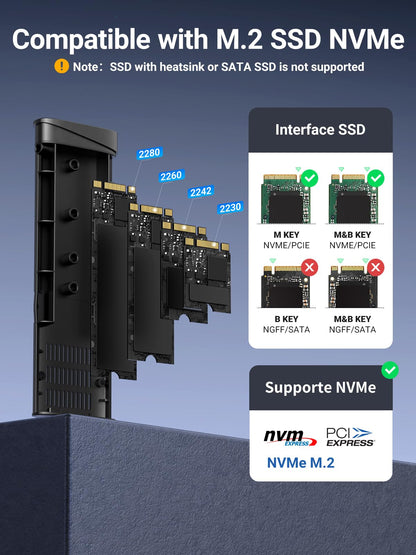 UGREEN M.2 NVMe SSD Enclosure 10Gbps USB 3.2 Gen 2 (10 Gbps) to NVME PCI-E M-Key/(B+M) Key Solid State Drive External Enclosure Support UASP Trim for 2230 2242 2260 2280 NVME SSDs 🍁 All In One Marketplace Canada