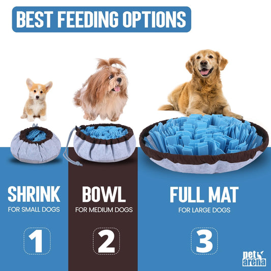 PET ARENA Adjustable Snuffle mat for Dogs, Dog Puzzle Toys, Enrichment Pet Foraging mat for Smell Training and Slow Eating, Stress Relief Interactive Dog Toy for Feeding, Dog Mental Stimulation Toys 🍁 All In One Marketplace Canada