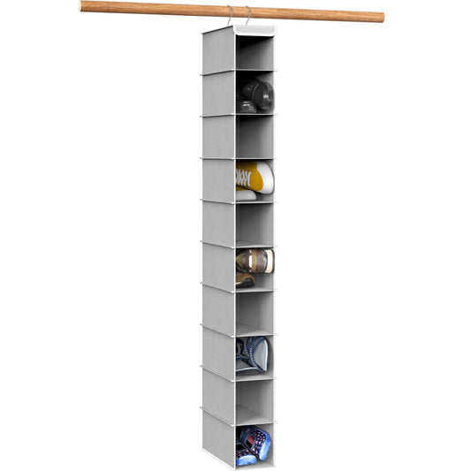 SimpleHouseware 10 Shelves Hanging Shoes Organizer Holder for Closet, Grey 🍁 All In One Marketplace Canada