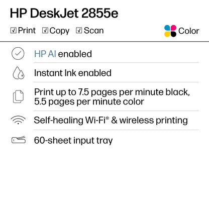 HP DeskJet 2855e Wireless All-in-One Printer, Scanner, Copier 🍁 All In One Marketplace Canada