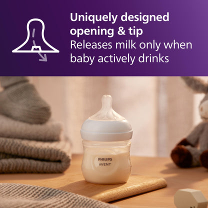 Philips Avent Natural Baby Bottles with Natural Response Nipples (Slow Flow, Flow 2), 4oz, 4-pack, SCY900/04 🍁 All In One Marketplace Canada