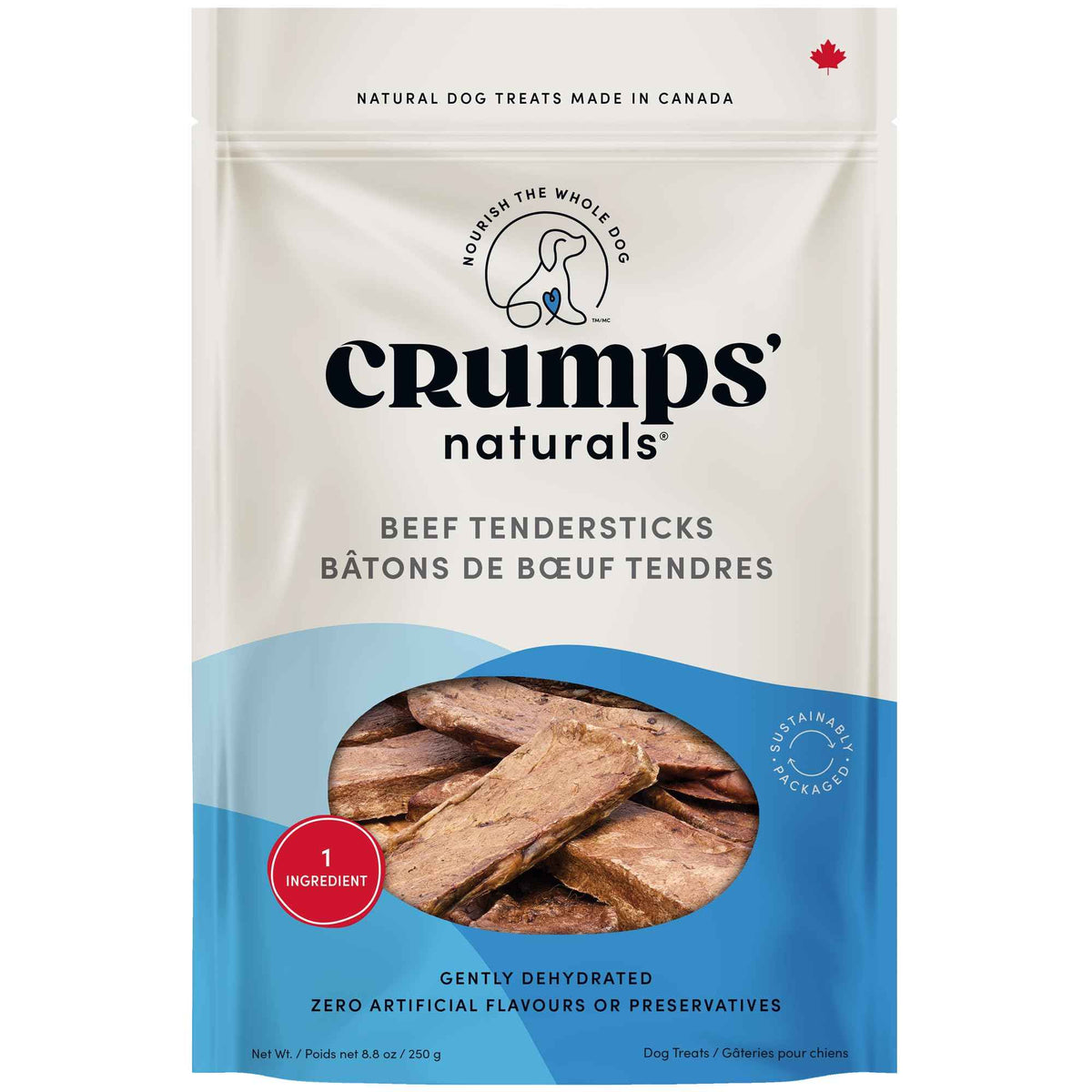 Crumps' Naturals, Beef Tendersticks, 250 g, Dog Treats 🍁 All In One Marketplace Canada
