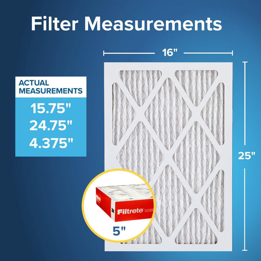 Filtrete 16x25x5 Air Filter MERV 11, MPR 1000 Micro Allergen Defense 2-Pack, Fits Lennox, AC Furnace HVAC Filters for Home, Pleated Electrostatic (Actual Size 15.63x24.74x4.31 in) 🍁 All In One Marketplace Canada