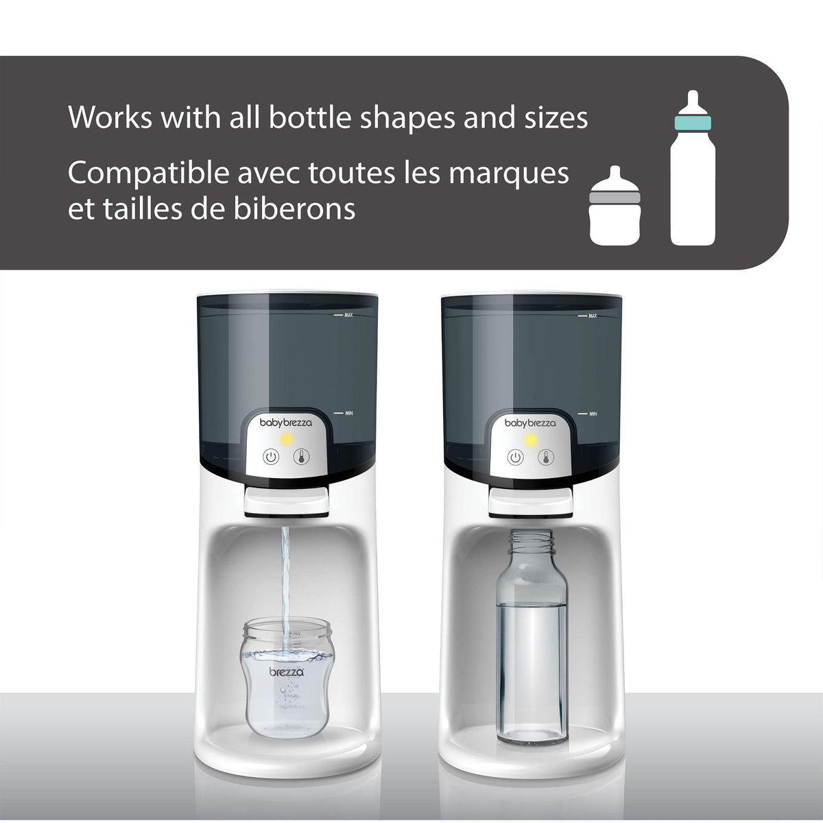 Baby Brezza Instant Warmer - Instantly Dispense Warm Water at Perfect Baby Bottle Temperature - Traditional Baby Bottle Warmer Replacement - Fast Baby Formula Bottles 24/7-3 Temperatures 🍁 All In One Marketplace Canada