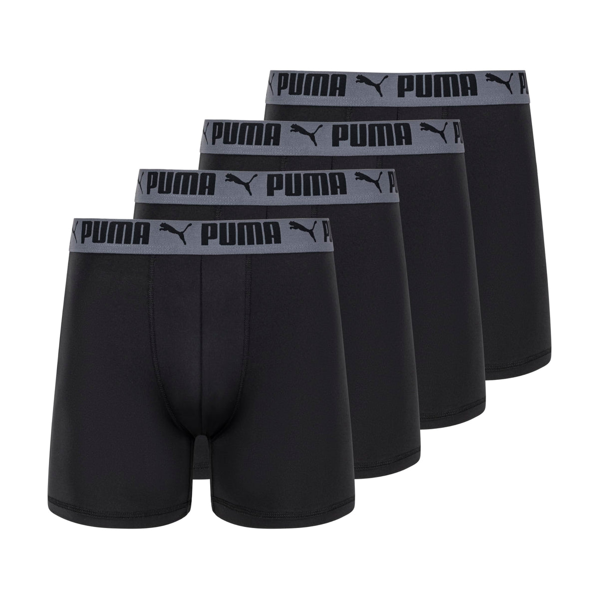 Puma Men's 4 Pack Active Stretch Boxer Briefs, Black, Large 🍁 All In One Marketplace Canada