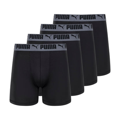 Puma Men's 4 Pack Active Stretch Boxer Briefs, Black, Large 🍁 All In One Marketplace Canada