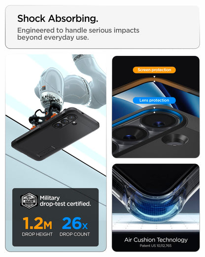 Spigen Case for Galaxy S26 Case, Full Camera Protection, Built-in Magnetic Ring, Drop Protection, Tough Armor MagFit Designed for Samsung Galaxy S26 - Black 🍁 All In One Marketplace Canada
