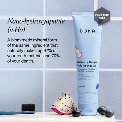 Boka Fluoride Free Toothpaste Nano Hydroxyapatite Toothpaste - Blueberry Dragon Fruit Flavor, 4 oz 1Pk US Manufactured 🍁 All In One Marketplace Canada