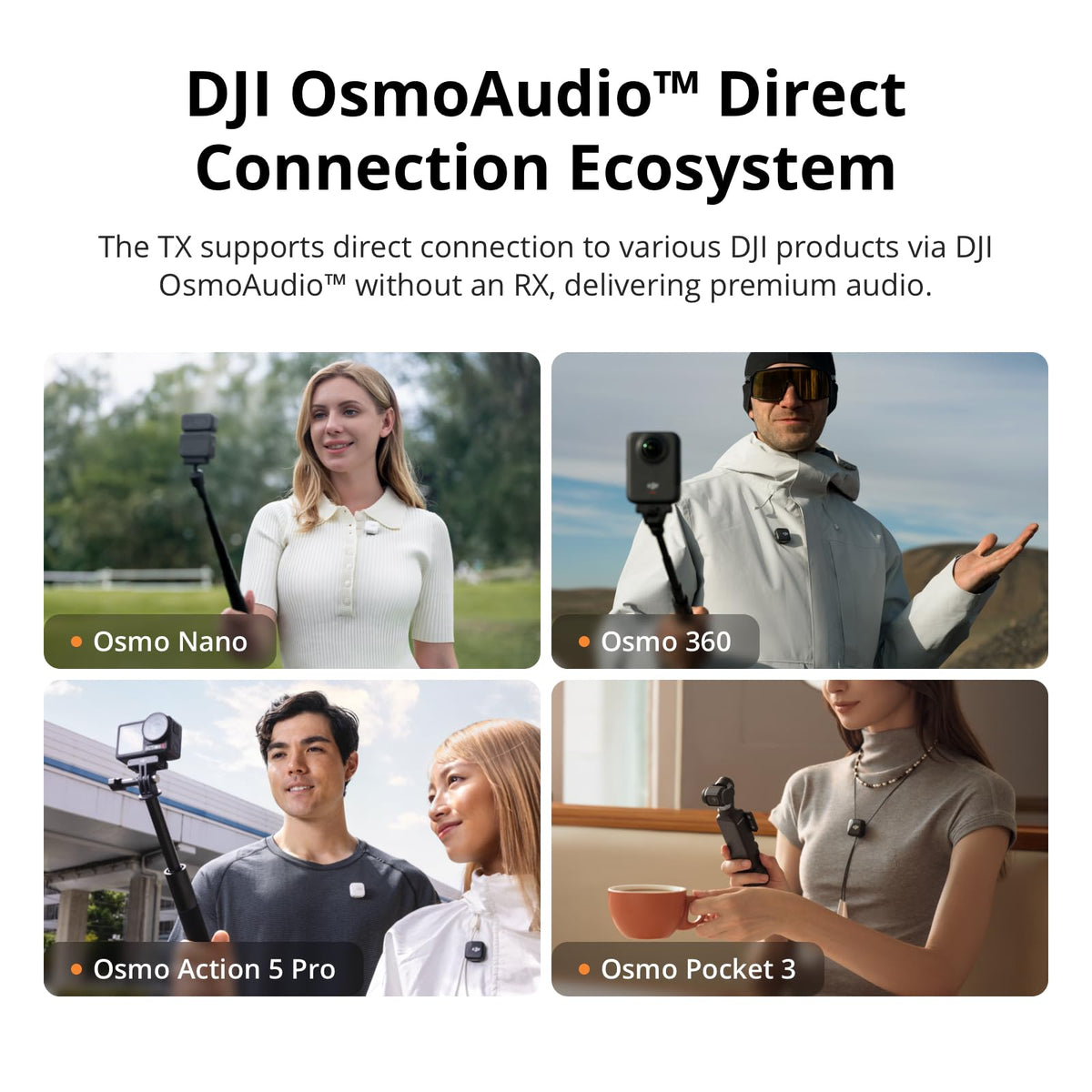 DJI Mic 2 (2 TX + 1 RX + Charging Case), Wireless Lavalier Microphone, Intelligent Noise Cancelling, 32-bit Float Internal Recording, 820 ft.(250m) Range, Microphone for iPhone, Android, Camera 🍁 All In One Marketplace Canada