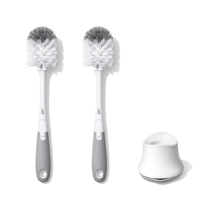OXO Tot Bottle Brush with Nipple Cleaner and Stand – Gray, 2-Pack 🍁 All In One Marketplace Canada