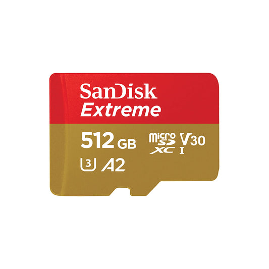 SanDisk 512GB Extreme microSDXC UHS-I Memory Card with Adapter - C10, U3, V30, 4K, 5K, A2, Micro SD Card - SDSQXAV-512G-GN6MA 🍁 All In One Marketplace Canada