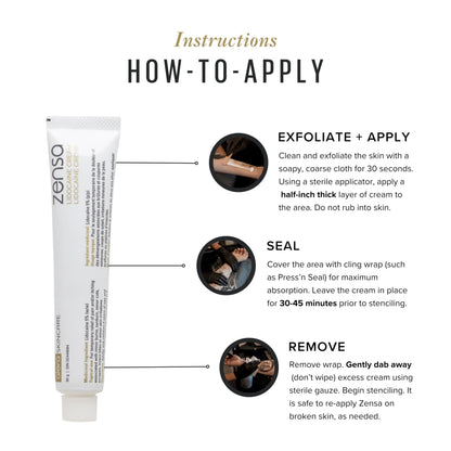 Zensa Tattoo Numbing Cream 5% Lidocaine, Safe on Broken Skin | Fast-Acting Pain Relief for Tattoos, Microneedling, Waxing, Injections | Vegan, Steroid-Free, Professional-Grade | Best Tattoo Numbing Cream 1 Oz (DIN 02449684) 🍁 All In One Marketplace Canada