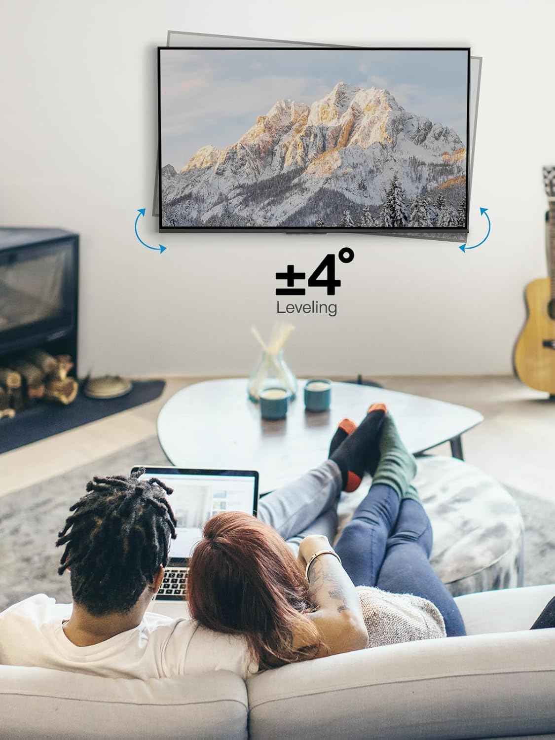 Pipishell Full Motion TV Wall Mount for 26-65 Inch Flat Curved Screen TVs, Max VESA 400x400mm up to 77 lbs, Swivel TV Mount Wall Bracket with Articulating Arms, Tilt, Extension, PIMF7 🍁 All In One Marketplace Canada