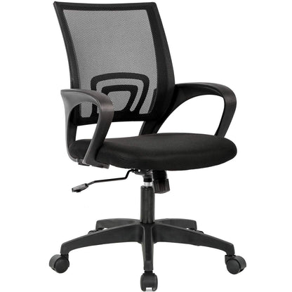 BestOffice Home Office Chair Ergonomic Desk Chair Mesh Computer Chair with Lumbar Support Armrest Executive Rolling Swivel Adjustable Mid Back Task Chair for Women Adults, Black (Black) 🍁 All In One Marketplace Canada